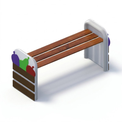 Spielplatz Spielbereich Kinder Bank Park Kinderzone Sitzbank 125x50