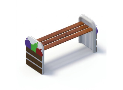 Spielplatz Spielbereich Kinder Bank Park Kinderzone Sitzbank 125x50