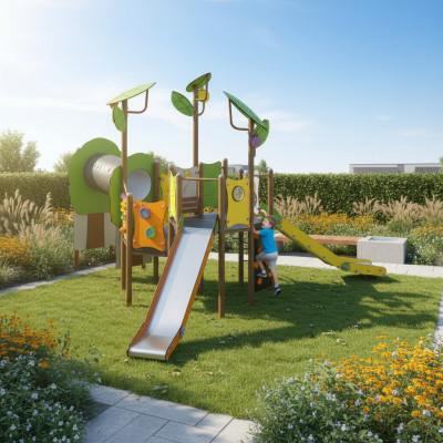 Spielplatz Kinderbank Kletterpark Spielplatzanlage Spielzone Freiluftspielplatz