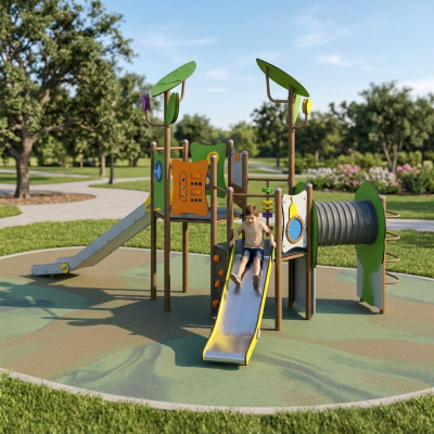 Spielplatz Erlebnisspielplatz Waldspielplatz Klettergerüst Bewegungsfläche