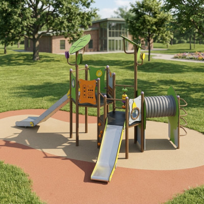 Spielplatz Erlebnisspielplatz Waldspielplatz Klettergerüst Bewegungsfläche
