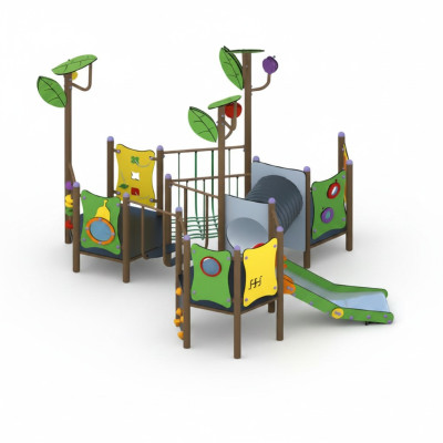 Spielplatz  Versteckplatz Rutschenturm Kletterstange Spielbrücke Kletterparcours