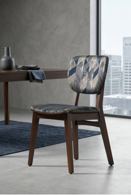 Esszimmer Polsterstuhl Moderne Design Textil Stuhl Mehrfarbig Luxus Möbel