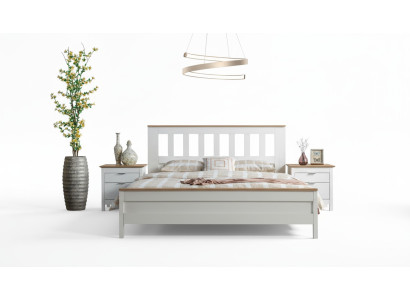 Schlafzimmer Möbel Nachttisch Nachttisch Bett Komplett Weiß Set 3tlg.