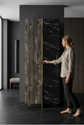 Kleiderschrank Schlafzimmer Moderne Möbel Schwarz Holz Luxus Design