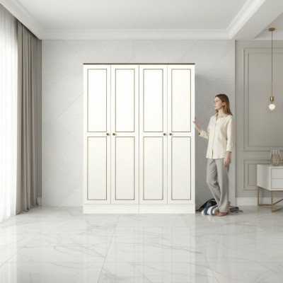 Kleiderschrank Schrank Wandschrank Garderobe Schlafzimmer Modern Weiß 140cm