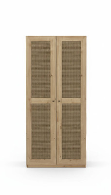 Kleiderschrank Schrank Wandschrank Garderobe Schlafzimmer Modern Braun 90cm