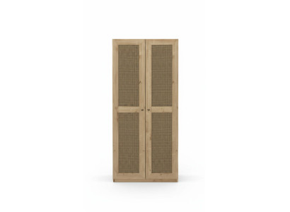 Kleiderschrank Schrank Wandschrank Garderobe Schlafzimmer Modern Braun 90cm