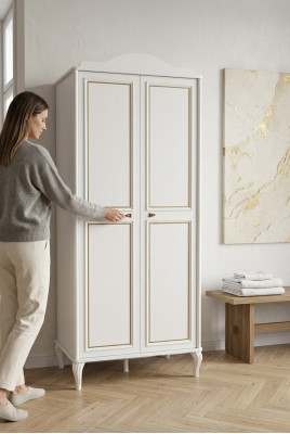 Kleiderschrank Jugendzimmer Moderne Möbel Weiß Holz Luxus Design Schrank