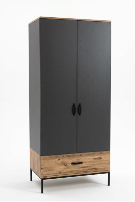 Kleiderschrank Kindezimmer Moderne Möbel Holz Luxus Design Grau Jugendmöbel