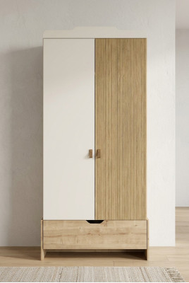 Kleiderschrank Jugendzimmer Moderne Möbel Weiß Holz Luxus Design Beige Schränke