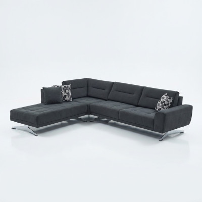 Stoffsofa Ecksofa L form Sofa Polstersofa Grau Couch Moderne Eck