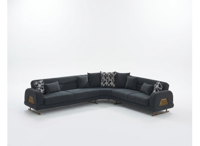 Stoffsofa Ecksofa L form Polstersofa Grau Couch Design Eck Sofa