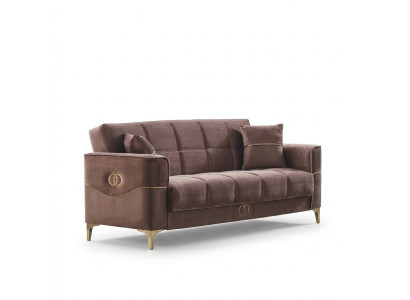 Stoffsofa Polstersofa Couch Dreisitzer 3 Sitzer Braun Sofa Design