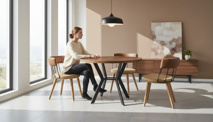 Esszimmermöbel Essgruppe Essecke Esstisch Stühle 5tlg Braun Tisch
