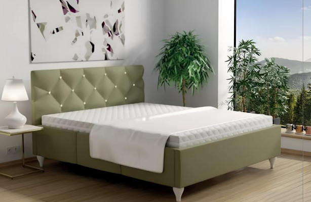 Bett Design Luxus Doppel Betten 180x200cm Schlaf Zimmer Grün Modern Neu