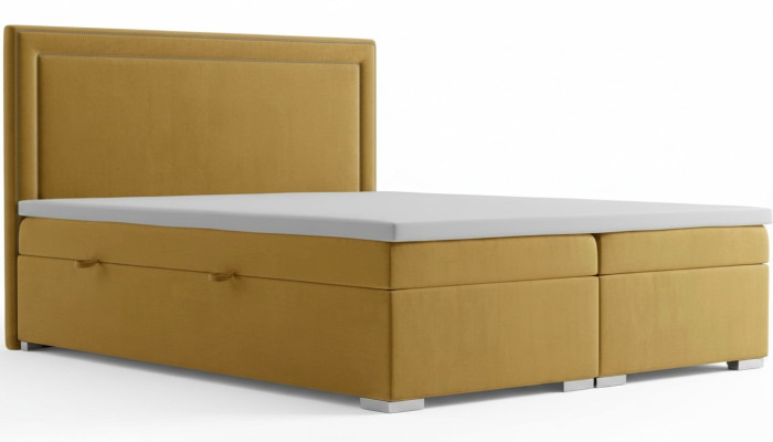Bett Gelb Polster Design Luxus Doppel Hotel Betten 160x200cm Schlaf Zimmer Neu