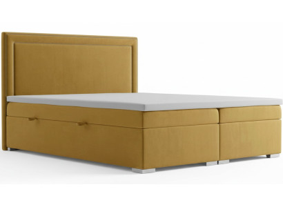 Bett Gelb Polster Design Luxus Doppel Hotel Betten 160x200cm Schlaf Zimmer Neu