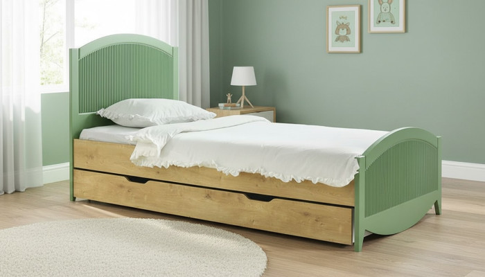 Bett Betten Naturholz Massiv Kinder Jugend Holzbett + Bettkasten Neu Lagerware