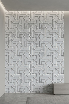 Abstrakter Geometrisches Muster Wohnzimmerteppich Teppich Kurzflor Grau