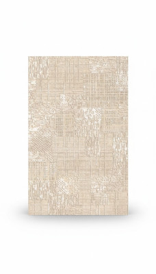 Beige Teppich Bodenteppich Unifarben Linien Wohnzimmer Schlafzimmer