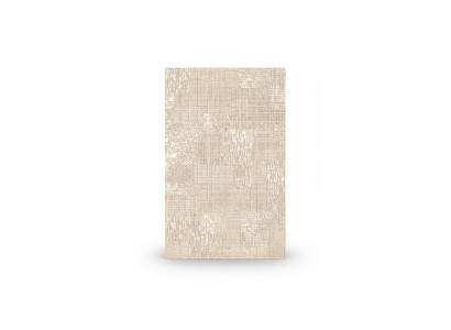 Beige Teppich Bodenteppich Unifarben Linien Wohnzimmer Schlafzimmer