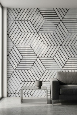 Teppich Geometrisches Muster Schwarz Weiß Wohnzimmer Arbeitszimmer Teppiche