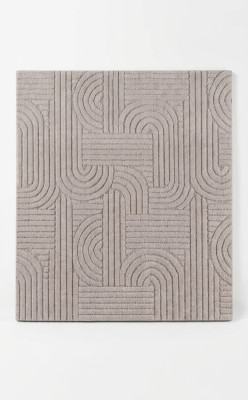 Teppich Wohnzimmer Abstraktes Geometrisches Muster Natur Creme Farbe