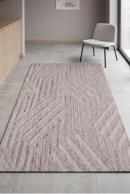 Teppich Geometrisches Muster Kurzflor Wohnzimmer Schlafzimmer Beige