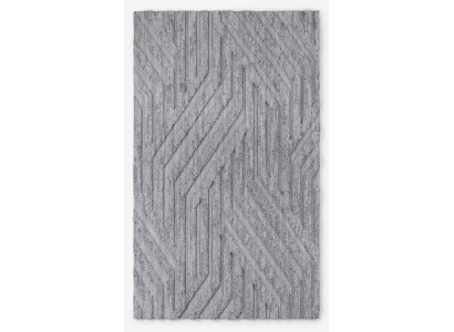 Teppich Bodenteppich Kurzflor Geometrisches Linien Muster Wohnzimmer Grau