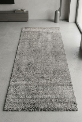 Arbeitszimmer Flur Teppich Kurzflor Einfarbig Grau Unifarben Pflegeleicht
