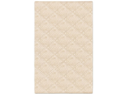 Beige Teppich Wohnzimmer Flur Teppich Kurzflor Unifarben Rauten Muster