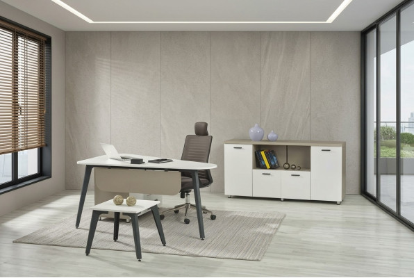 Büro Möbel Einrichtung Set Arbeitszimmer Schreibtisch Couchtisch Sideboard 3tlg