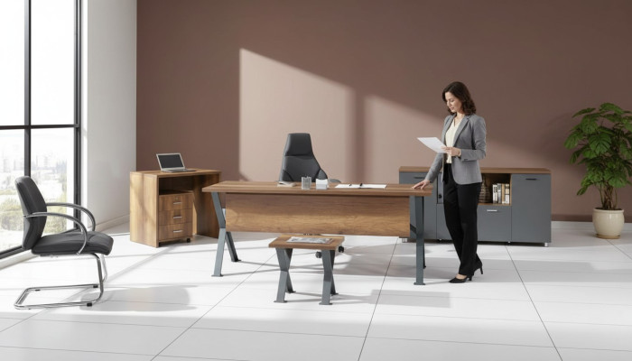 Arbeitszimmer Set Büro Möbel Einrichtung Schreibtisch Sideboard Couchtisch 5tlg.