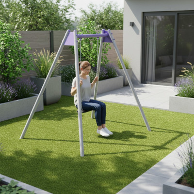 Schaukelplatz Schaukel Spielbereich  Schaukelstuhl Slackline Kinderkarussell