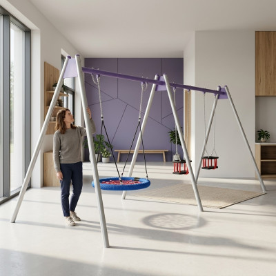 Schaukelplatz Rutschbahn Klettergarten Vergnügungsbereich Naturspielplatz Kinder