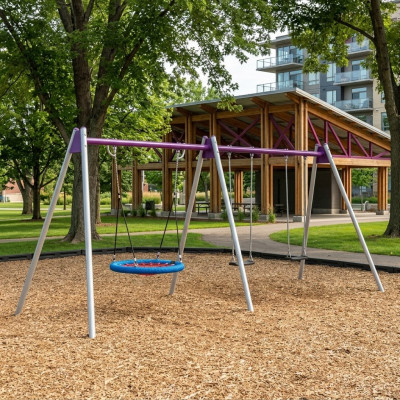 Schaukelplatz Spielgelände Kinderspielplatz Spielbereich Vogelnestschaukel
