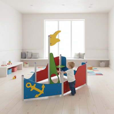 Spielplatz Piratenboote Freizeitplatz Spielzeugboote Segelspielzeug Naturspiel