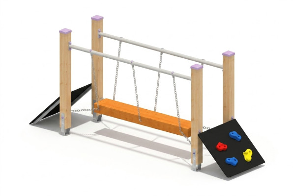 Spielplatz Schwingbrücke Balancierbrücke Hängebrücke Kletterbrücke Wackelbalken