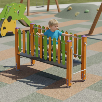 Spielplatz Schwebebalken Balancierbrücke Hängebrücke Kletterbrücke Wackelbalken