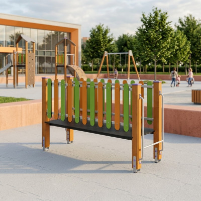 Spielplatz Schwebebalken Balancierbrücke Hängebrücke Kletterbrücke Wackelbalken