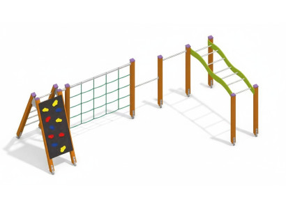 Spielplatz Balanceparcours Hängebrücke Trainingsgerät Barrenstange Abenteuerland