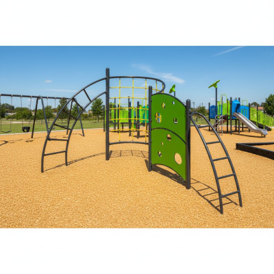 Aktivplatz Spielplatz Hängeübergänge Seilstangen Kletterstangen Greifstangen
