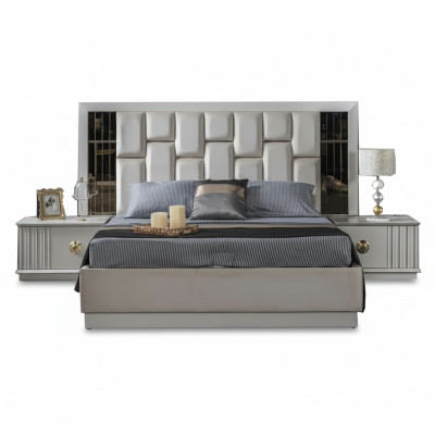 Bett Schlafzimmer Möbel Betten Design Luxus Doppel Design Holz Weiß Modern