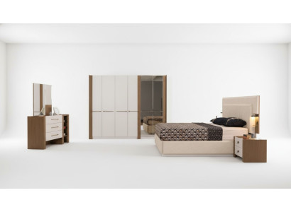 Schlafzimmer Set Garnitur Komplette Schrank Bett Nachttisch Kommode 5tlg