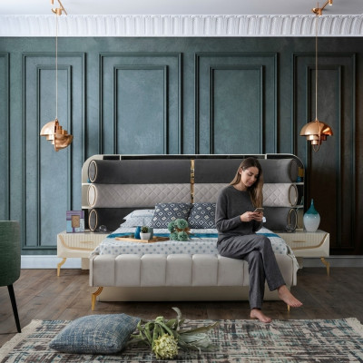 Schlafzimmer Komplettset Designer Schlafzimmermöbel Set Komplettangebot 3tlg.
