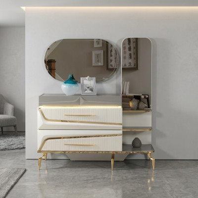 Kommode Weiß Luxus Holzmöbel Design Moderne Schlafzimmer Einrichtung Schrank