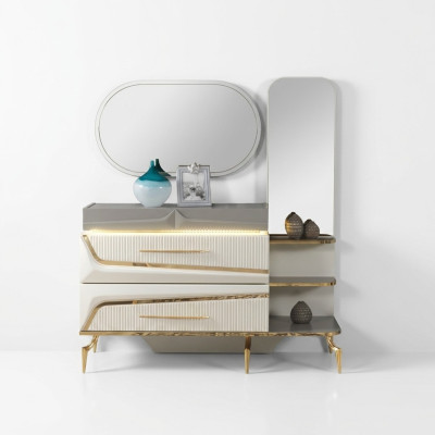 Kommode Weiß Luxus Holzmöbel Design Moderne Schlafzimmer Einrichtung Schrank