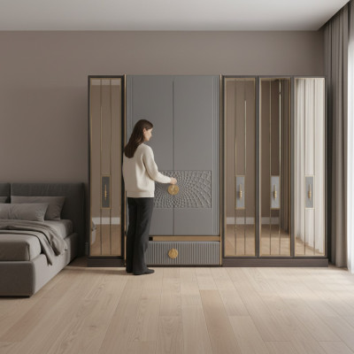Kleiderschrank Kleiderstauraum Garderobenschrank Ankleideschrank Schrank  280cm
