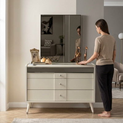 Schlafzimmer Weiß Kommode Luxus Holzmöbel Design Moderne Einrichtung Hochwertig